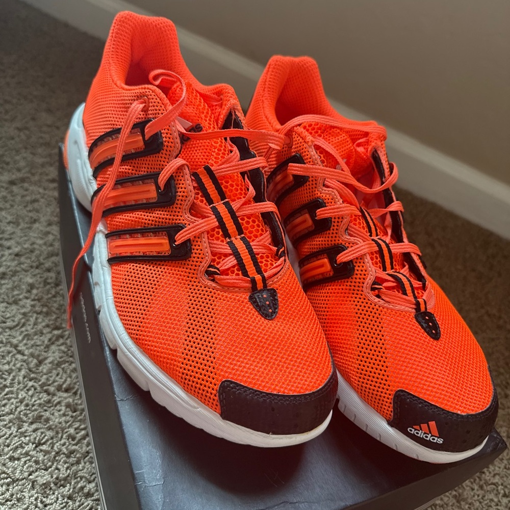 Adidas Bright Orange Running Shoes
